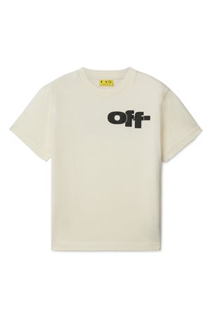 white cotton tshirt OFF WHITE KIDS | OBAA002F24JER0080310